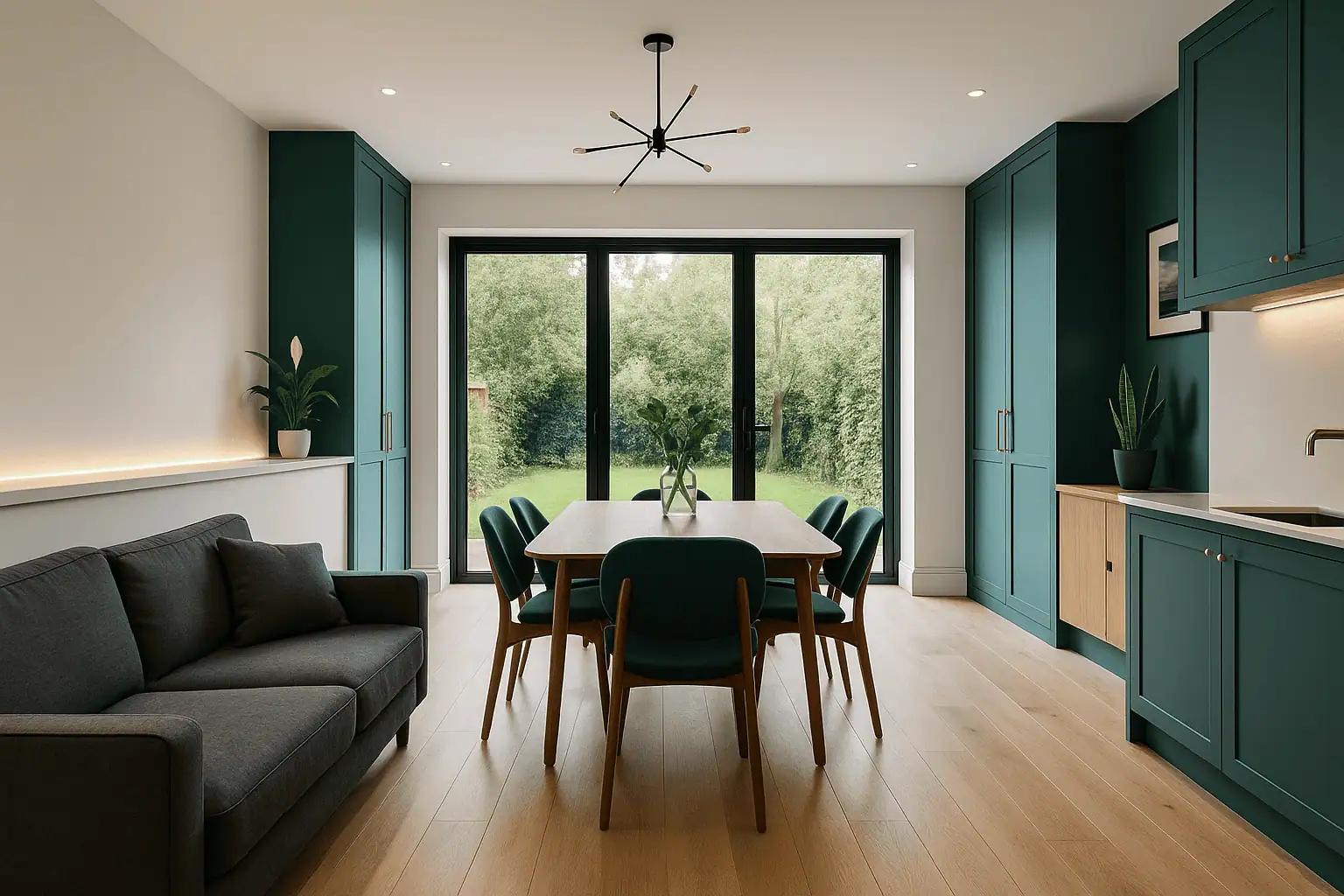 London townhouse full refurbishment — bright open-plan interior by Forge Build