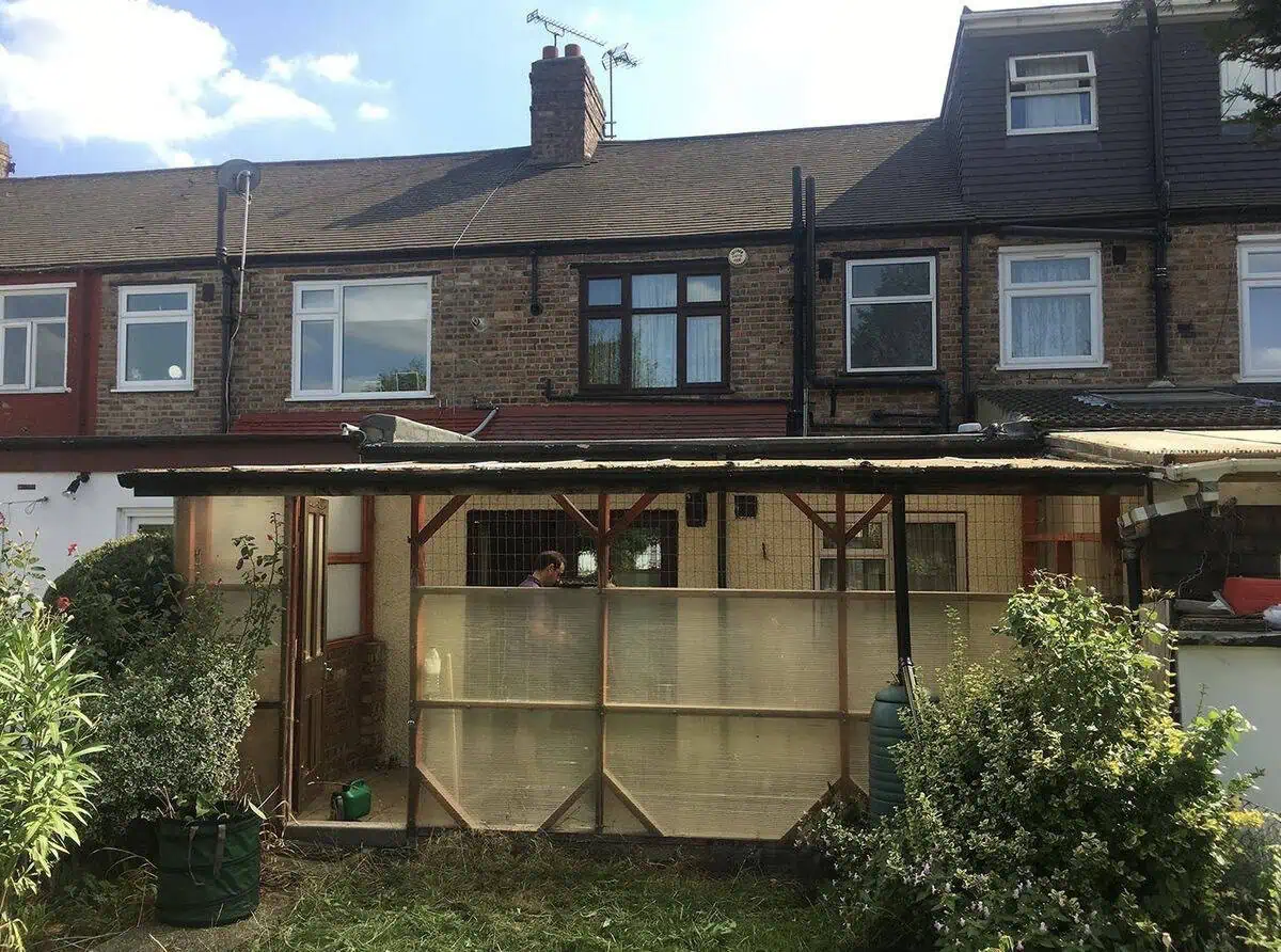 Before extension — original rear elevation